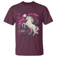 Japanese New Year 2026 T Shirt Year Of The Horse Sakura Cherry Blossom Shrine - Wonder Print Shop