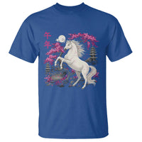 Japanese New Year 2026 T Shirt Year Of The Horse Sakura Cherry Blossom Shrine - Wonder Print Shop