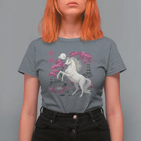 Japanese New Year 2026 T Shirt For Women Year Of The Horse Sakura Cherry Blossom Shrine - Wonder Print Shop