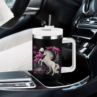 Japanese New Year 2026 Tumbler With Handle Year Of The Horse Sakura Cherry Blossom Shrine