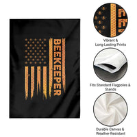 Beekeeping American Flag Honeycomb Honey Bees Beekeeper Garden Flag