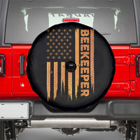 Beekeeping American Flag Honeycomb Honey Bees Beekeeper Spare Tire Cover