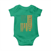 Beekeeping American Flag Honeycomb Honey Bees Beekeeper Baby Onesie