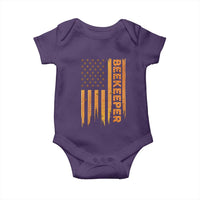 Beekeeping American Flag Honeycomb Honey Bees Beekeeper Baby Onesie