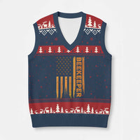 Beekeeping American Flag Honeycomb Honey Bees Beekeeper V-Neck Knit Sweater Vest