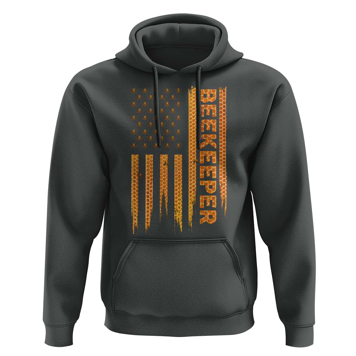 Beekeeping American Flag Honeycomb Honey Bees Beekeeper Hoodie