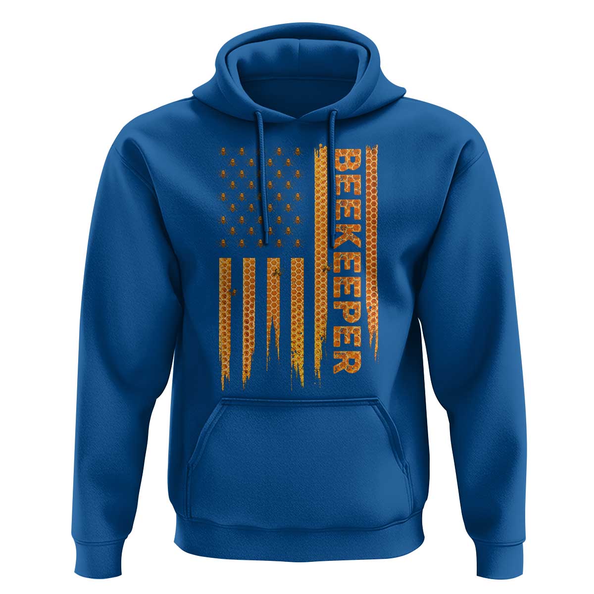 Beekeeping American Flag Honeycomb Honey Bees Beekeeper Hoodie