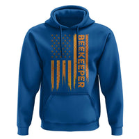 Beekeeping American Flag Honeycomb Honey Bees Beekeeper Hoodie