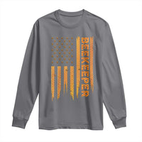 Beekeeping American Flag Honeycomb Honey Bees Beekeeper Long Sleeve Shirt