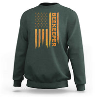 Beekeeping American Flag Honeycomb Honey Bees Beekeeper Sweatshirt