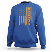 Beekeeping American Flag Honeycomb Honey Bees Beekeeper Sweatshirt