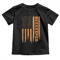 Beekeeping American Flag Honeycomb Honey Bees Beekeeper Toddler T Shirt