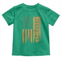 Beekeeping American Flag Honeycomb Honey Bees Beekeeper Toddler T Shirt