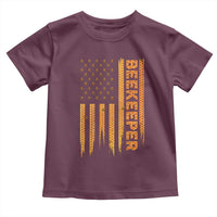 Beekeeping American Flag Honeycomb Honey Bees Beekeeper Toddler T Shirt