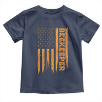 Beekeeping American Flag Honeycomb Honey Bees Beekeeper Toddler T Shirt