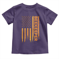 Beekeeping American Flag Honeycomb Honey Bees Beekeeper Toddler T Shirt