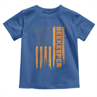 Beekeeping American Flag Honeycomb Honey Bees Beekeeper Toddler T Shirt