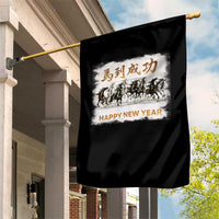 Year of The Horse 2026 Garden Flag Happy New Year Gallop Of The 8 Horses