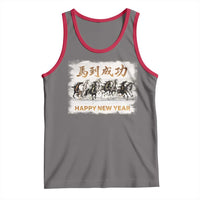 Year of The Horse 2026 Tank Top Happy New Year Gallop Of The 8 Horses