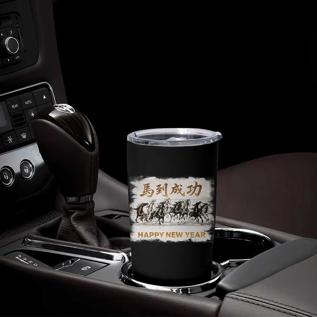 Year of The Horse 2026 Tumbler Cup Happy New Year Gallop Of The 8 Horses