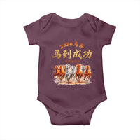 Gallop Of The 8 Horses Baby Onesie Chinese New Year 2026 Year of The Horse