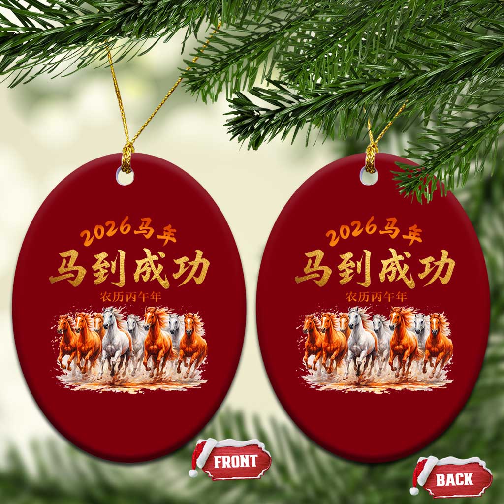 Gallop Of The 8 Horses Ceramic Ornament Chinese New Year 2026 Year of The Horse