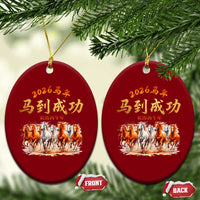 Gallop Of The 8 Horses Ceramic Ornament Chinese New Year 2026 Year of The Horse