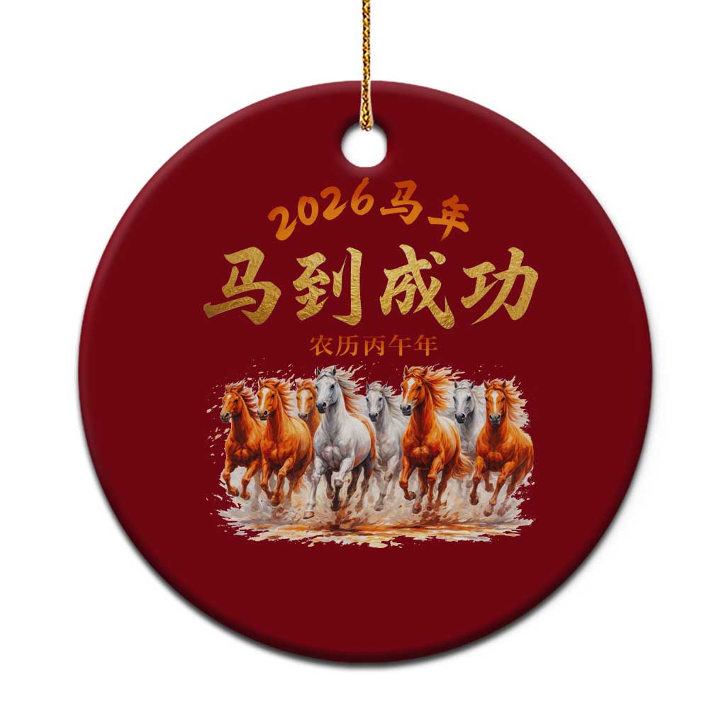 Gallop Of The 8 Horses Ceramic Ornament Chinese New Year 2026 Year of The Horse