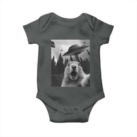 Funny Groundhog Selfie With Alien UFOs Weird Ground Hog Day Baby Onesie - Wonder Print Shop