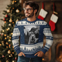 Funny Groundhog Selfie With Alien UFOs Weird Ground Hog Day Ugly Christmas Sweater - Wonder Print Shop