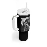 Funny Groundhog Selfie With Alien UFOs Weird Ground Hog Day Tumbler With Handle - Wonder Print Shop