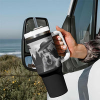 Funny Groundhog Selfie With Alien UFOs Weird Ground Hog Day Tumbler With Handle - Wonder Print Shop