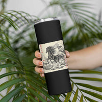 Japanese New Year 2026 Skinny Tumbler Year Of The Horse Tsunami Ukiyo e Art - Wonder Print Shop