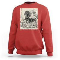 Japanese New Year 2026 Sweatshirt Year Of The Horse Tsunami Ukiyo e Art - Wonder Print Shop