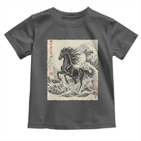 Japanese New Year 2026 Toddler T Shirt Year Of The Horse Tsunami Ukiyo e Art - Wonder Print Shop