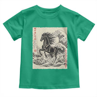 Japanese New Year 2026 Toddler T Shirt Year Of The Horse Tsunami Ukiyo e Art - Wonder Print Shop