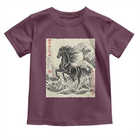 Japanese New Year 2026 Toddler T Shirt Year Of The Horse Tsunami Ukiyo e Art - Wonder Print Shop