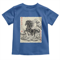 Japanese New Year 2026 Toddler T Shirt Year Of The Horse Tsunami Ukiyo e Art - Wonder Print Shop