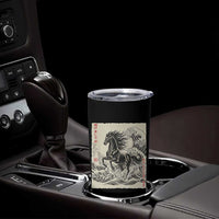 Japanese New Year 2026 Tumbler Cup Year Of The Horse Tsunami Ukiyo e Art - Wonder Print Shop