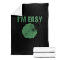 Funny I'm Easy Snowboard Ski Throw Blanket Green Circle Retro Mountain Sign - Wonder Print Shop