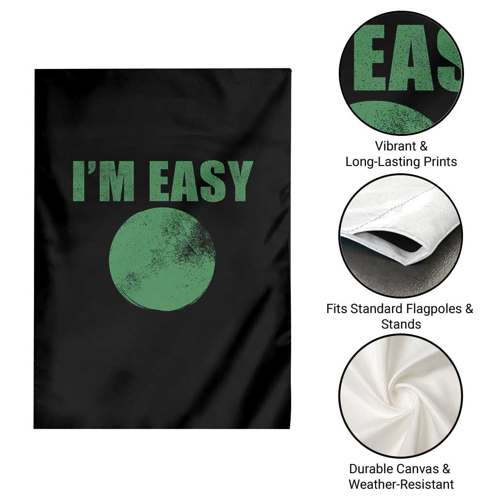 Funny I'm Easy Snowboard Ski Garden Flag Green Circle Retro Mountain Sign - Wonder Print Shop
