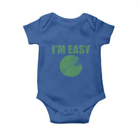 Funny I'm Easy Snowboard Ski Baby Onesie Green Circle Retro Mountain Sign - Wonder Print Shop