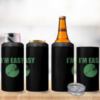 Funny I'm Easy Snowboard Ski 4 in 1 Can Cooler Tumbler Green Circle Retro Mountain Sign - Wonder Print Shop