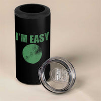 Funny I'm Easy Snowboard Ski 4 in 1 Can Cooler Tumbler Green Circle Retro Mountain Sign - Wonder Print Shop