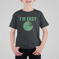 Funny I'm Easy Snowboard Ski T Shirt For Kid Green Circle Retro Mountain Sign - Wonder Print Shop