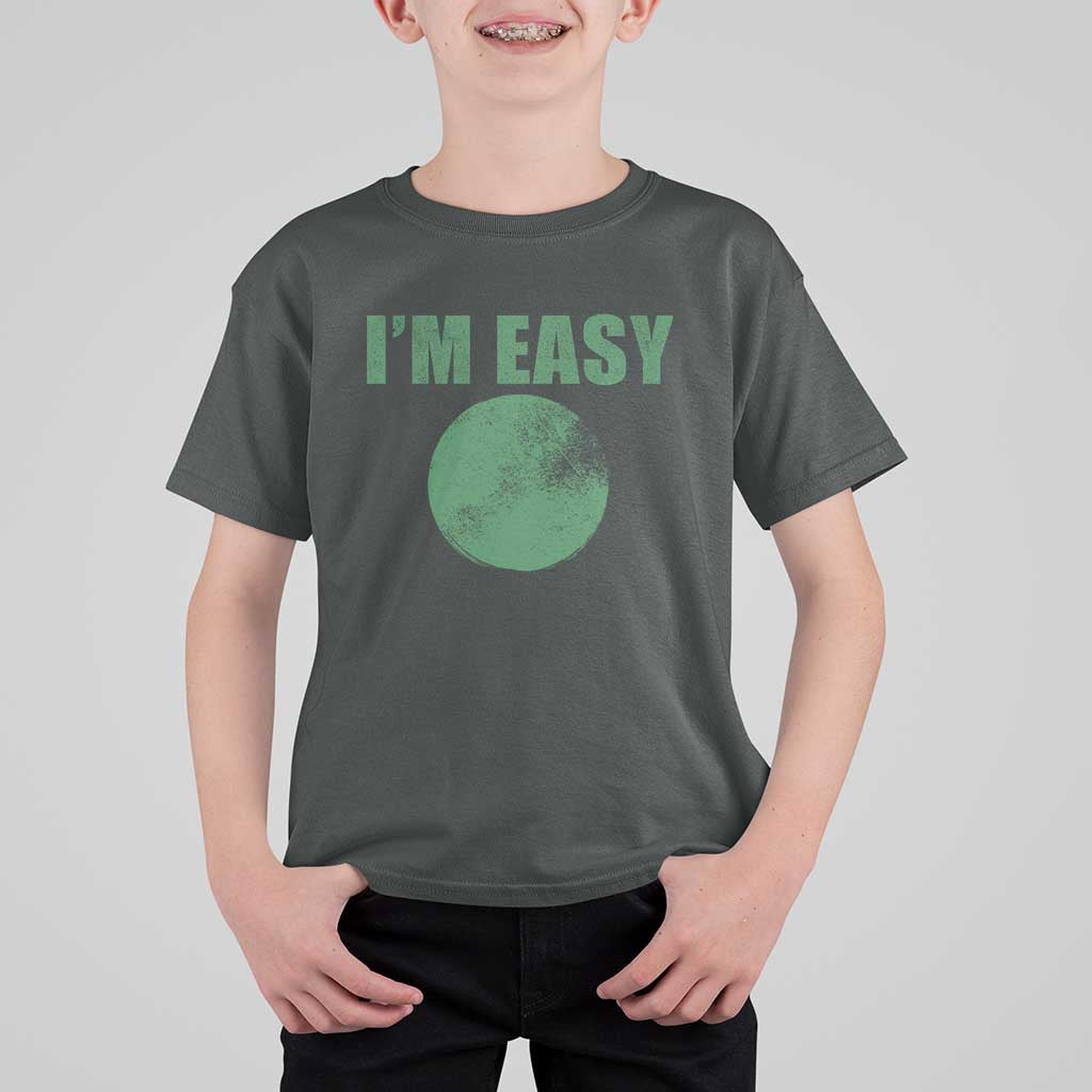 Funny I'm Easy Snowboard Ski T Shirt For Kid Green Circle Retro Mountain Sign - Wonder Print Shop