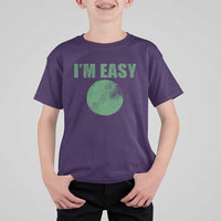 Funny I'm Easy Snowboard Ski T Shirt For Kid Green Circle Retro Mountain Sign - Wonder Print Shop