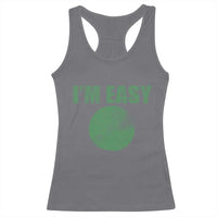 Funny I'm Easy Snowboard Ski Racerback Tank Top Green Circle Retro Mountain Sign - Wonder Print Shop