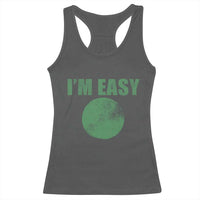 Funny I'm Easy Snowboard Ski Racerback Tank Top Green Circle Retro Mountain Sign - Wonder Print Shop