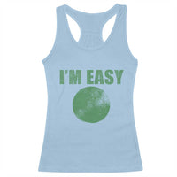 Funny I'm Easy Snowboard Ski Racerback Tank Top Green Circle Retro Mountain Sign - Wonder Print Shop